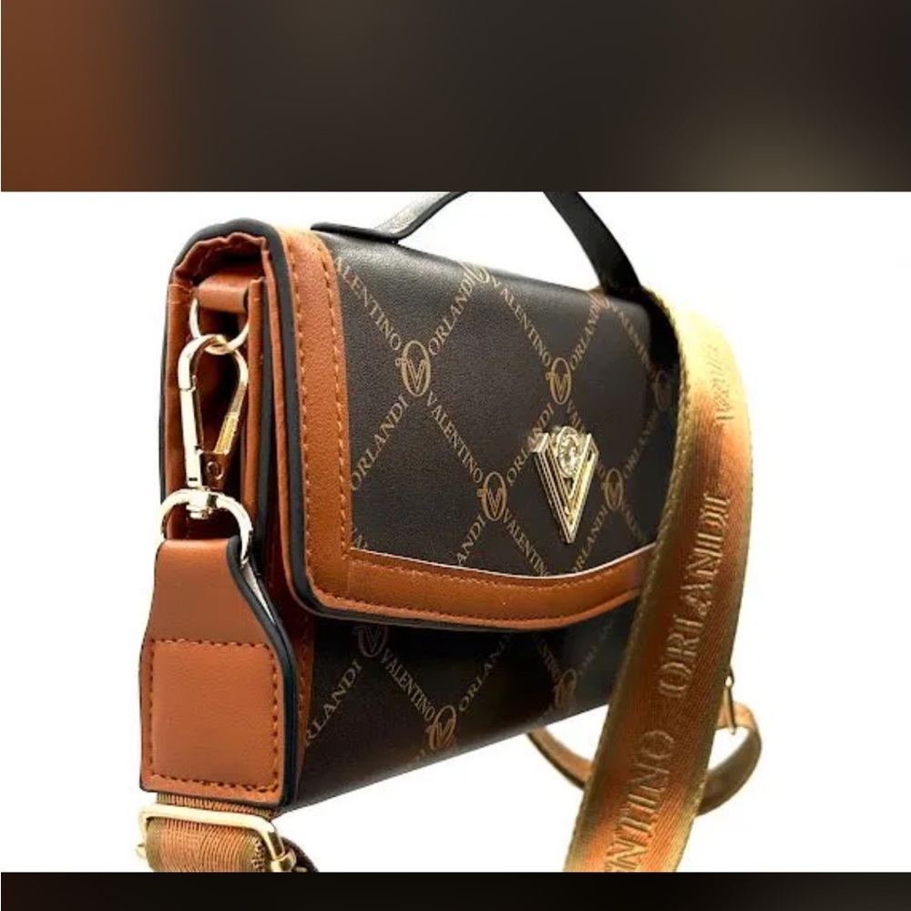 Valentino Orlandi Elegant Brown and Tan Shoulder Bag *NWT* - Picture 2 of 6